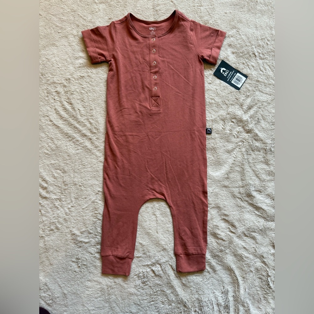 RAGS 2T short sleeve romper NWT